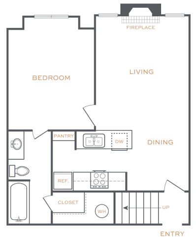 the floor plan for a two bedroom apartment at The  Laney